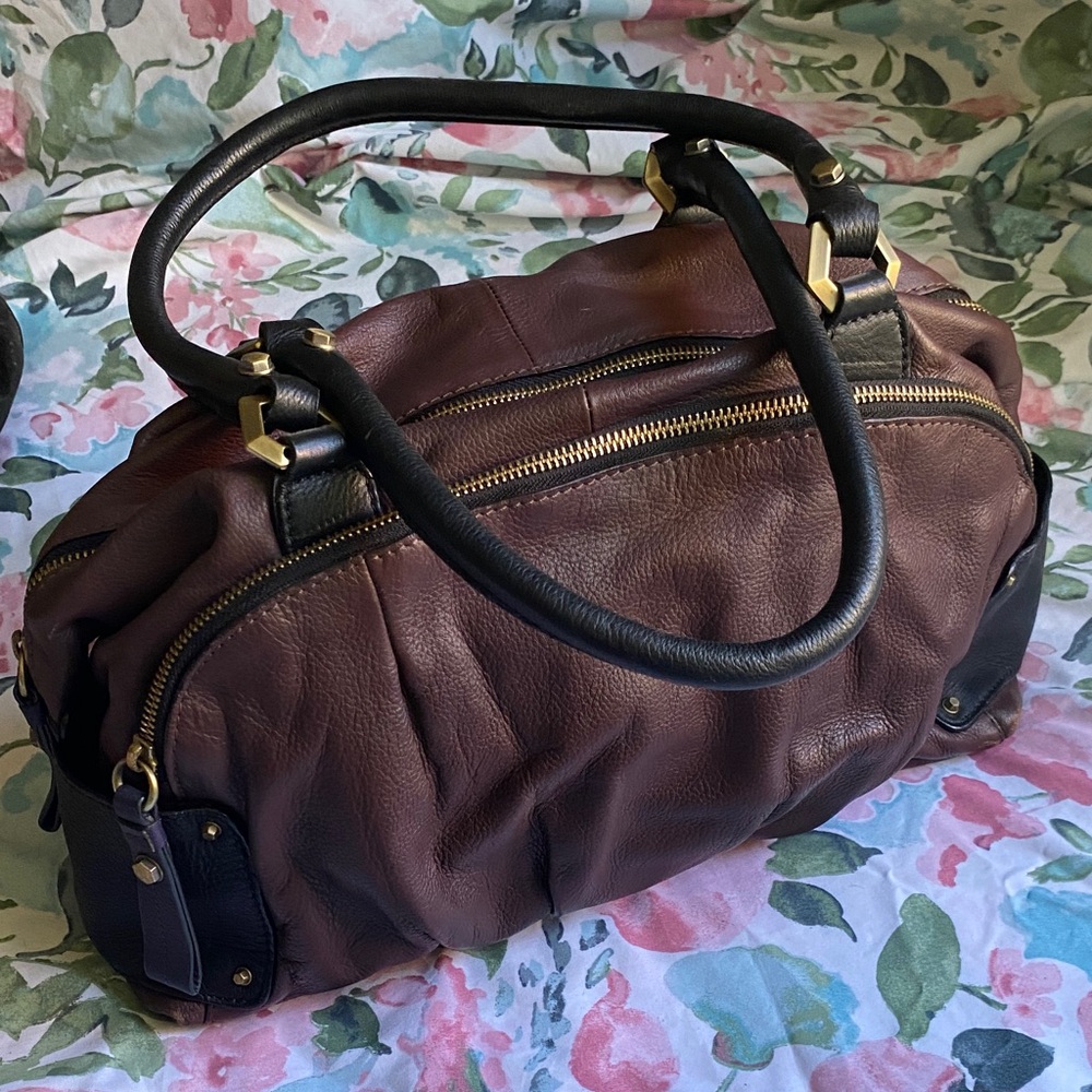 LAST CHANCE BAG‼️ {Anthro} OrYani “Tina” Rich Colorblock Satchel